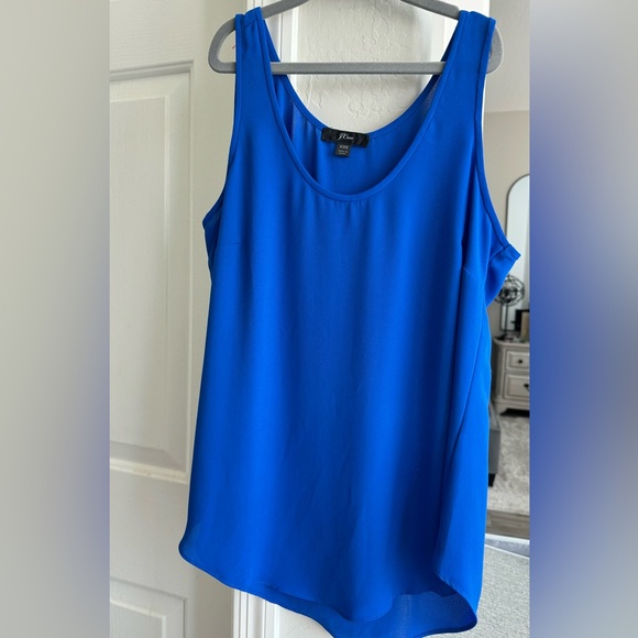 J.Crew scoopneck shell top XXS royal blue like new - Picture 4 of 7